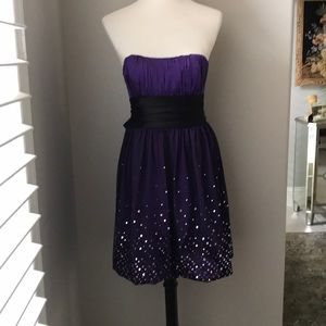 Purple and Black cocktail dress